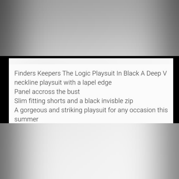 NWT Finders Keepers The Logic Playsuit In Black Medium - Picture 4 of 6